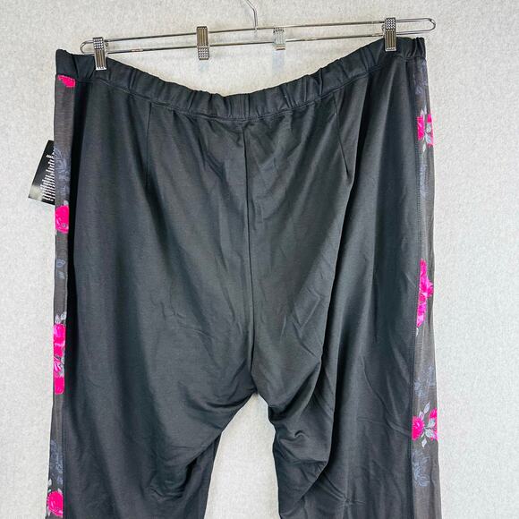 New Catherines Womans 5X Plus 34/36W Pull on Pants Black Floral Active NWT - Picture 6 of 8